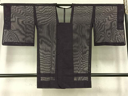 平和屋着物▽道行コート スリーシーズン 春夏秋 塵除け 流水文 ロング丈 正絹 逸品 AABD0304fy
