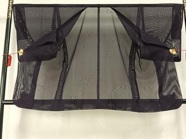 平和屋着物▽道行コート スリーシーズン 春夏秋 塵除け 流水文 ロング丈 正絹 逸品 AABD0304fy