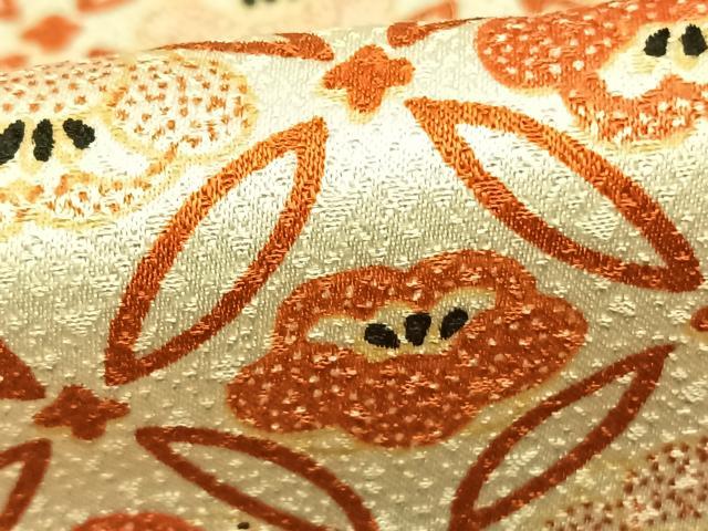 平和屋着物▽上質な小紋　単衣　花尽くし　正絹　逸品　AABD0306fy