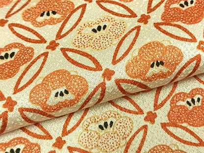 平和屋着物▽上質な小紋　単衣　花尽くし　正絹　逸品　AABD0306fy