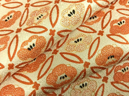 平和屋着物▽上質な小紋　単衣　花尽くし　正絹　逸品　AABD0306fy
