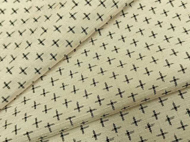 平和屋着物▽上質な紬 単衣 十字絣 正絹 逸品 AABD0311fy