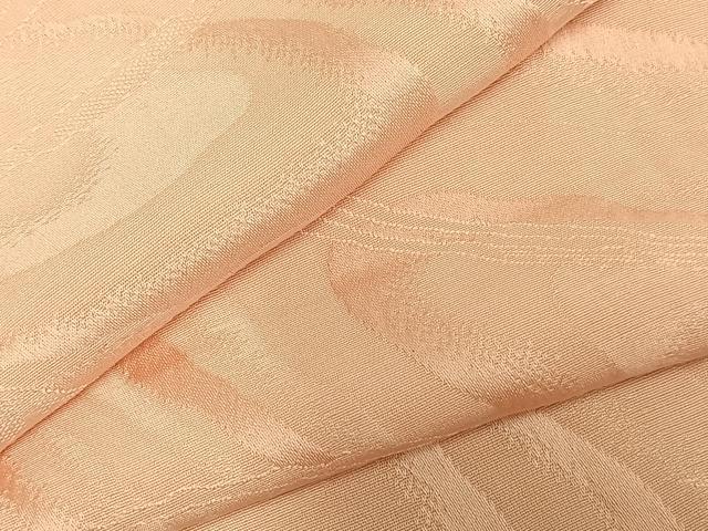 平和屋着物▽上質な色無地 単衣 流水地紋 洗柿色 正絹 逸品 AABD0324fy