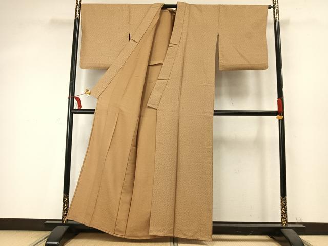 平和屋着物▽上質な小紋　単衣　花尽くし　正絹　逸品　AABD0326fy