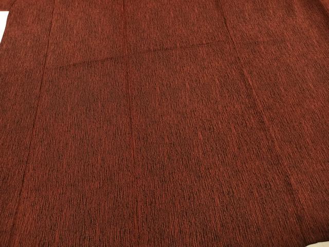 平和屋着物▽上質な小紋 単衣 よろけ縞 正絹 逸品 AABD0330fy
