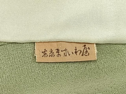 平和屋着物▽十日町友禅作家 関口遼一 訪問着 単衣 浜ちりめん 人物文 暈し染め ますいわ屋扱い 残布付き 正絹 逸品 AABD0341fy