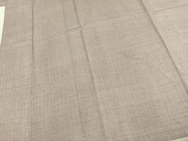 平和屋着物▽伝統工芸士　廣瀬雄望　江戸小紋　単衣　紬地　縞　正絹　逸品　AABD0344fy