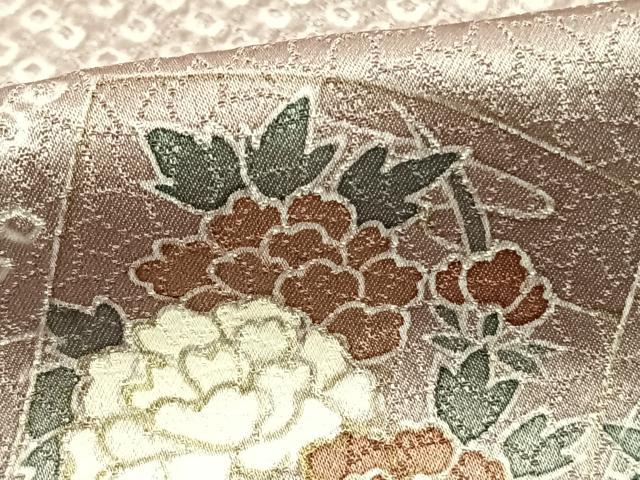 平和屋着物▽訪問着 単衣 絞り 花冊子文 金彩 正絹 逸品 AABD0347fy