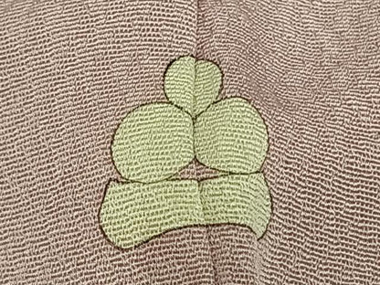 平和屋着物▽無地絵羽訪問着 単衣 立波地紋 薄柿色 正絹 逸品 未使用 AABD0348fy