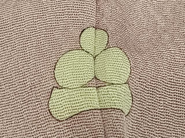 平和屋着物▽無地絵羽訪問着 単衣 立波地紋 薄柿色 正絹 逸品 未使用 AABD0348fy