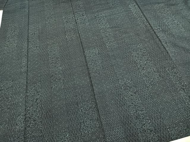 平和屋着物▽上質な紬 単衣 吉祥文 正絹 逸品 AABD0349fy