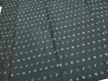 平和屋着物▽本場琉球絣 単衣 正絹 逸品 AABD0350fy