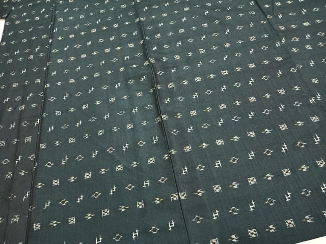 平和屋着物▽本場琉球絣 単衣 正絹 逸品 AABD0350fy