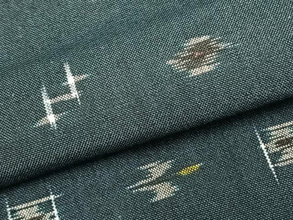 平和屋着物▽本場琉球絣 単衣 正絹 逸品 AABD0350fy