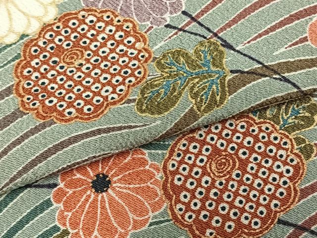 平和屋着物▽小紋 単衣 枝花文 洗える着物 AABD0354fy