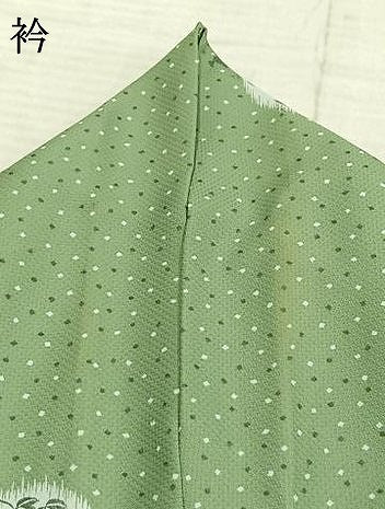 平和屋着物▽小紋 単衣 蔦の葉丸文 洗える着物 AABD0355fy