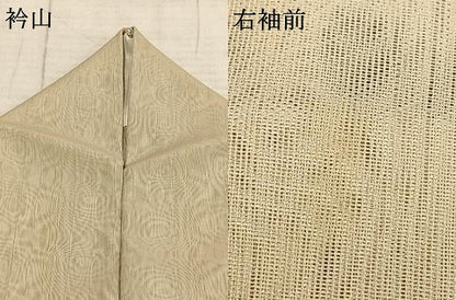 平和屋着物▽訪問着 無双 紗袷 紗×紗 手描き 萩文 正絹 逸品 AABD0364fy