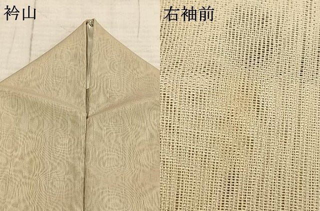 平和屋着物▽訪問着 無双 紗袷 紗×紗 手描き 萩文 正絹 逸品 AABD0364fy