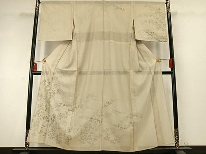 平和屋着物▽訪問着 無双 紗袷 紗×紗 手描き 萩文 正絹 逸品 AABD0364fy