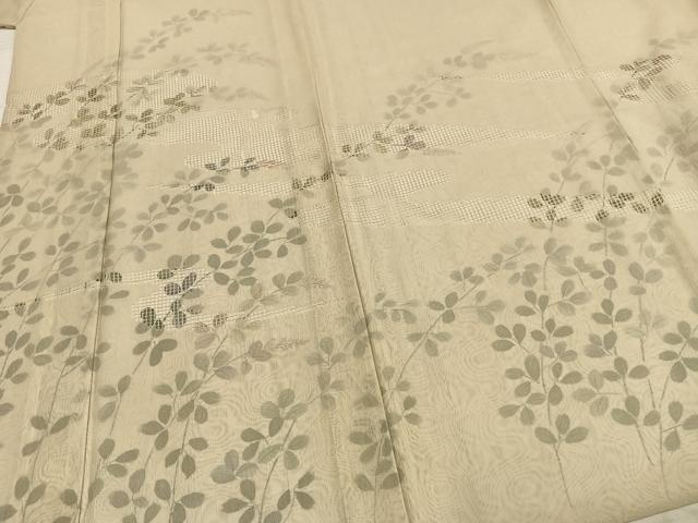 平和屋着物▽訪問着 無双 紗袷 紗×紗 手描き 萩文 正絹 逸品 AABD0364fy