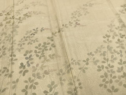 平和屋着物▽訪問着 無双 紗袷 紗×紗 手描き 萩文 正絹 逸品 AABD0364fy