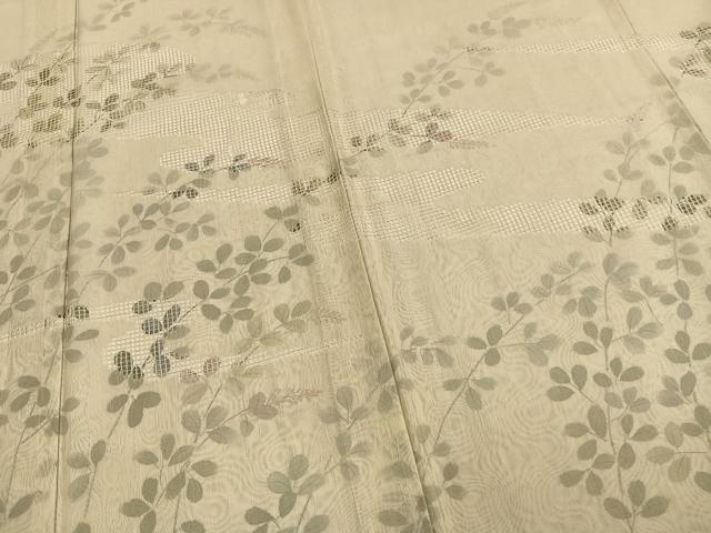 平和屋着物▽訪問着 無双 紗袷 紗×紗 手描き 萩文 正絹 逸品 AABD0364fy