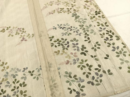 平和屋着物▽訪問着 無双 紗袷 紗×紗 手描き 萩文 正絹 逸品 AABD0364fy