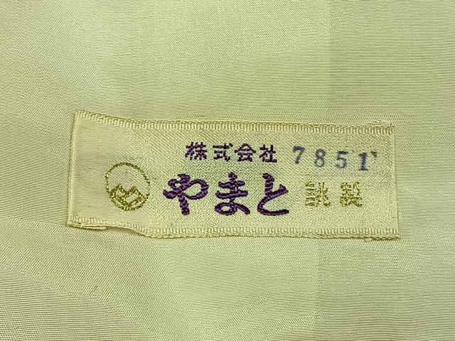 平和屋着物▽上質な色無地 単衣 花尽くし地紋 真赭色 やまと誂製 正絹 逸品 AABD0365fy