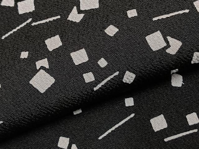 平和屋着物▽洗える最高級着物 ＜英＞はなぶさ謹製 小紋 単衣 箔散らし文様 黒地 洗える着物 AABD0366fy