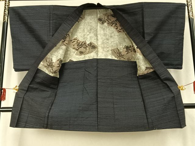 平和屋着物▽男性 紬 単衣 アンサンブル 亀甲柄 正絹 逸品 AABD0368fy