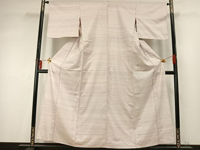平和屋着物▽上質な紬 単衣 霞文 正絹 逸品 AABD0378fy