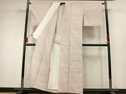 平和屋着物▽上質な紬 単衣 霞文 正絹 逸品 AABD0378fy