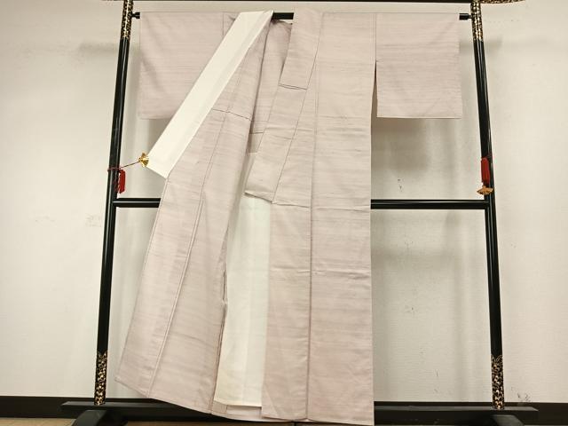 平和屋着物▽上質な紬 単衣 霞文 正絹 逸品 AABD0378fy