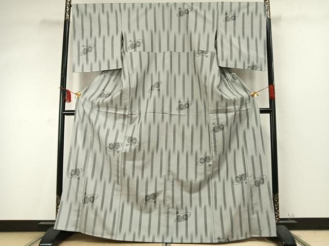 平和屋着物▽上質な紬 単衣 鼓 正絹 逸品 未使用 AABD0381fy