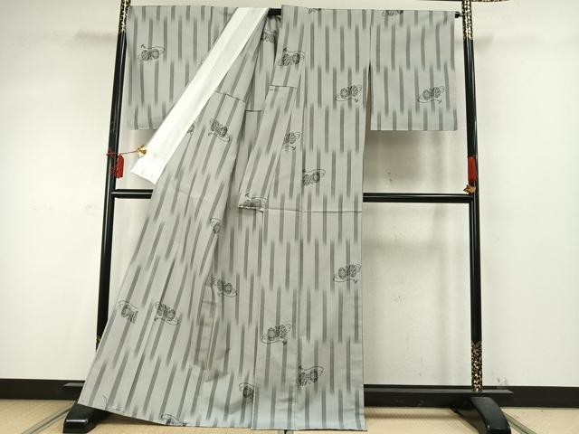 平和屋着物▽上質な紬 単衣 鼓 正絹 逸品 未使用 AABD0381fy