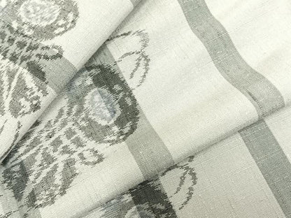 平和屋着物▽上質な紬 単衣 鼓 正絹 逸品 未使用 AABD0381fy
