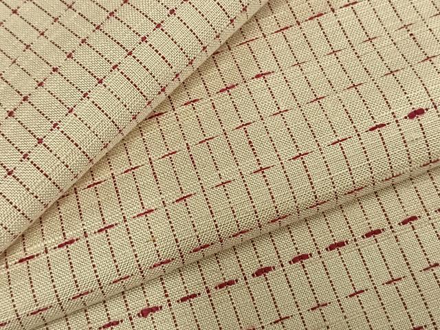 平和屋着物▽上質な紬 単衣 横段文 正絹 逸品 AABD0383fy
