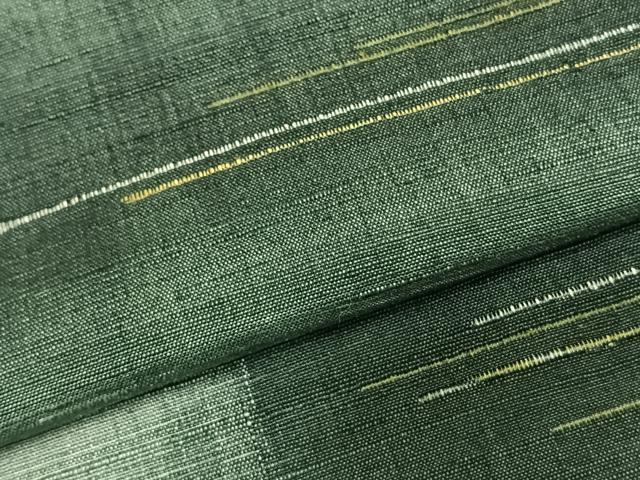 平和屋着物▽上質な紬　単衣　抽象文様　正絹　逸品　AABD0384fy
