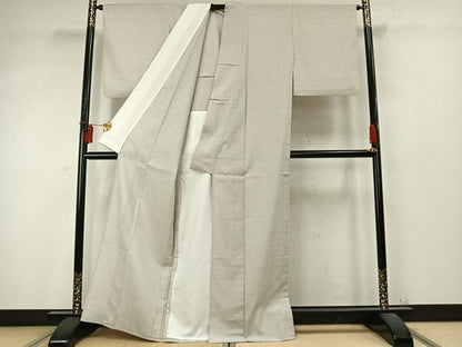 平和屋着物▽本塩沢 単衣 110亀甲 総詰め 正絹 逸品 AABD0385fy