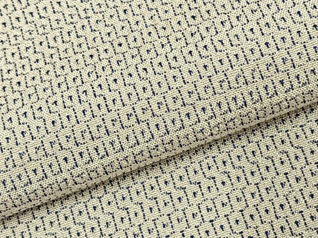 平和屋着物▽本塩沢 単衣 110亀甲 総詰め 正絹 逸品 AABD0385fy
