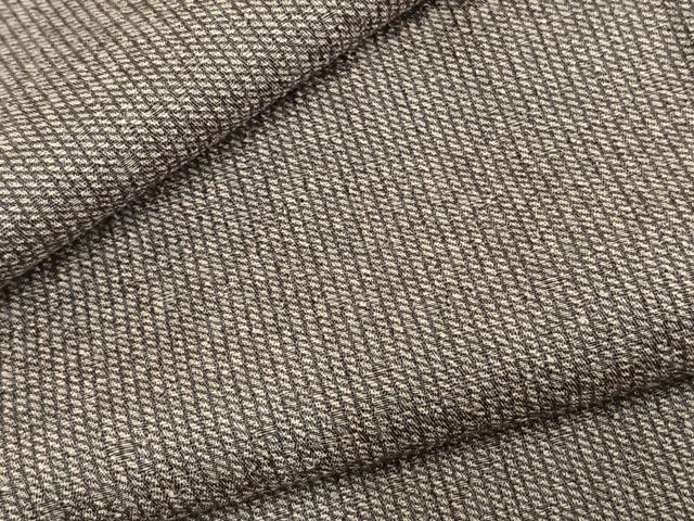 平和屋着物▽上質なお召 単衣 幾何学文 正絹 逸品 未使用 AABD0394fy