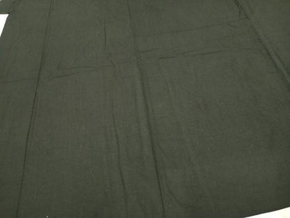 平和屋着物▽男性 黒紋付 単衣 紬地 正絹 逸品 AABD0396fy