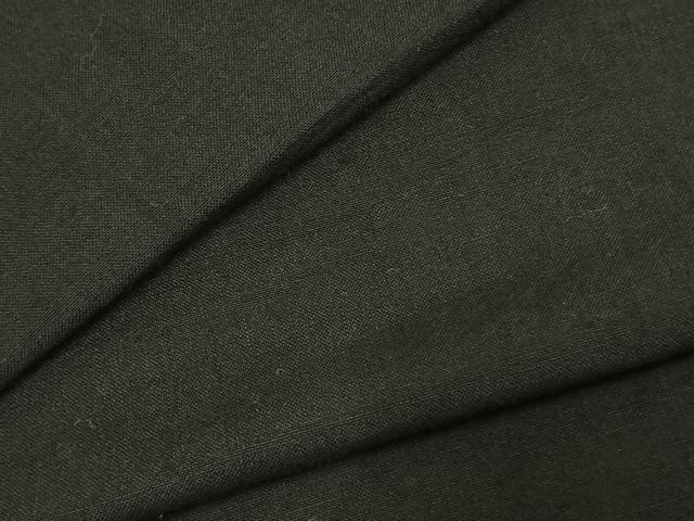 平和屋着物▽男性 黒紋付 単衣 紬地 正絹 逸品 AABD0396fy