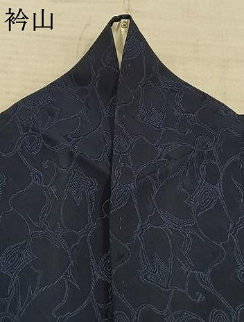 平和屋着物▽上質な小紋 単衣 霞文 正絹 逸品 AABD0402fy