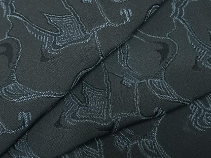 平和屋着物▽上質な小紋 単衣 霞文 正絹 逸品 AABD0402fy