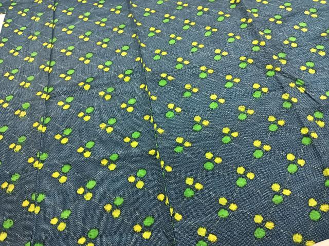 平和屋着物▽上質な紬 単衣 抽象文様 正絹 逸品 AABD0408fy