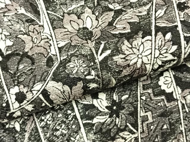 平和屋着物▽上質な小紋 単衣 熨斗花文 正絹 逸品 AABD0411fy