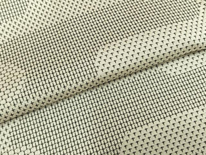 平和屋着物▽上質な紬 単衣 幾何学文様 正絹 逸品 AABD0414fy