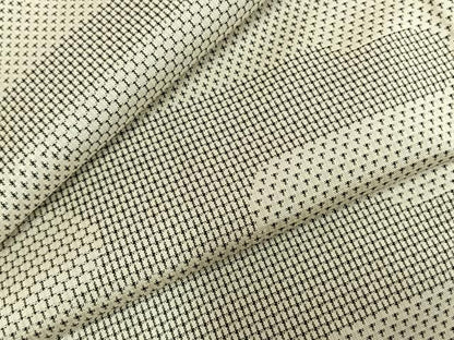 平和屋着物▽上質な紬 単衣 幾何学文様 正絹 逸品 AABD0414fy