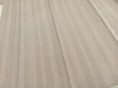 平和屋着物▽上質な小紋 単衣 縞 正絹 逸品 未使用 AABD0419fy